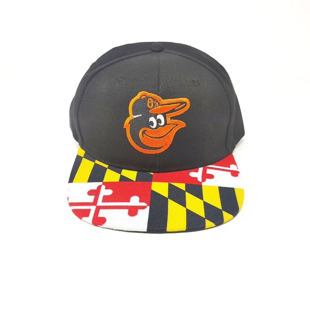 DAP Baltimore Orioles Snapback Hat Cap Maryland Flag Brim Black MLB Baseball